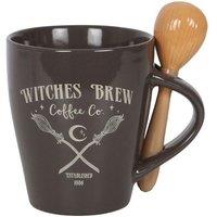KDMD Witches Brew Coffee Co. Mug & Spoon Set in Dark Grey