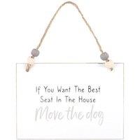 KDMD Move The Dog Hanging Sign in White