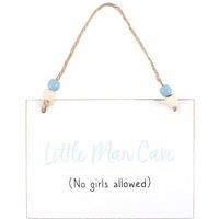 KDMD Little Man Cave Hanging Sign in White