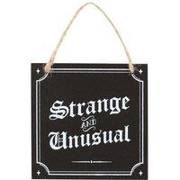 KDMD Strange & Unusual Hanging Sign in Black