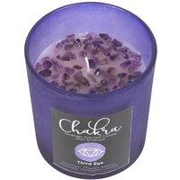 KDMD Third Eye Chakra Lavender Crystal Chip Candle in Blue