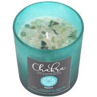 KDMD Heart Chakra Mint Crystal Chip Candle in Teal