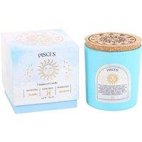 KDMD Pisces Gardenia Gemstone Zodiac Candle in Blue