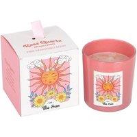 KDMD The Sun Rose Quartz Crystal Chip Candle in Pink