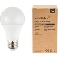 ValueLights E27 Pack of 4 6W Standard Warm White LED Bulbs