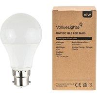 ValueLights B22 Pack of 3 10W Standard Warm White LED Bulbs