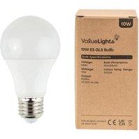 ValueLights E27 Pack of 5 10W Standard Warm White LED Bulbs