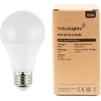 ValueLights E27 Pack of 4 10W Standard Cool White LED Bulbs