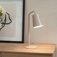 ValueLights Bibi Arched Stem Metal Classic Table Lamp with LED Bulb in Nude