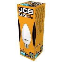 JCB LED Candle 470lm Opal 6w Light Bulb E27 3000k in White