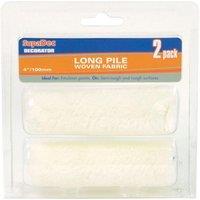 SupaDec Long Pile Mini Roller Pack of 2 in White