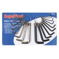 SupaTool Combination Hex Key Set (Pack of 20) in Silver