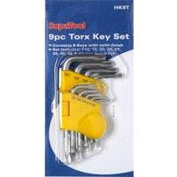 SupaTool Torx Key Set (9 Piece) in Yellow