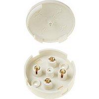Dencon 20A 4 Terminal Junction Box with Selective Entries in White