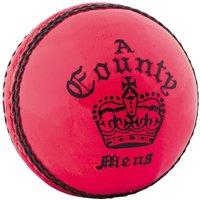 Readers County Leather Crown Cricket Ball in Pink