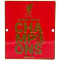 Liverpool FC Premier League Champions Window Sign in Light Red