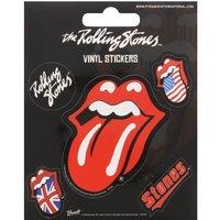 The Rolling Stones Vinyl Lips Stickers (Pack Of 5) in Red