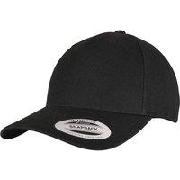 Yupoong Flexfit 5 Panel Snapback Cap in Black