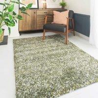 Kukoon Dark Green Grey Mottled Shaggy Rug | Size: 60 cm x 240 cm