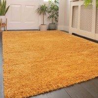 Kukoon Soft Fluffy Thick Pile Shaggy Area Rug, Living Room Bedroom Carpet Runner in Yellow | Size: 120 cm x 170 cm