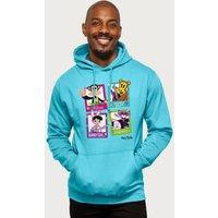 Paul Frank Julius The Monkey & Co Rock Music Band Hooded Sweatshirt in Bright Blue | Size: Medium