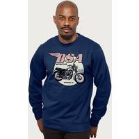 BSA Motorcycles Est 1919 Golden Flash Sweatshirt in Navy | Size: Small