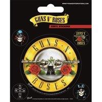 Guns N Roses Vinyl Bullet Logo Stickers (Pack of 5)