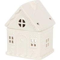 Something Different Gingerbread House Oil Burner in White