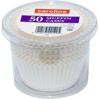 Caroline Muffin & Cupcake Cases (Pack of 50) in White