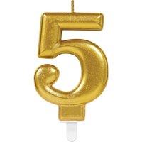 Amscan Metallic 5 Candle in Gold