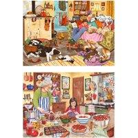 The House Of Puzzles Heart Of The Home Jigsaw Set - 2 x BIG 500 Piece Jigsaw Puzzle Multi Pack