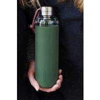 Black + Blum Glass Water Bottle Green in Dark Green