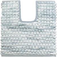 Allure Bath Fashions Marl Chunky Bobble Pedestal Toilet Mat Non Slip in Light Grey