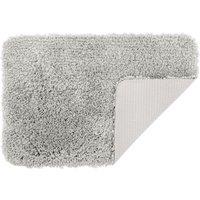 Allure Bath Fashions Shaggy Microfibre Non Slip Bath Mat 40 x 60cm in Light Grey | Size: 40 x 60 cm