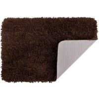 Allure Bath Fashions Shaggy Microfibre Non Slip Bath Mat 40 x 60cm in Chocolate | Size: 40 x 60 cm