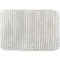 Allure Bath Fashions Ribbed Memory Foam Non Slip Bath Mat in Light Grey