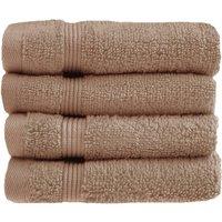 Allure Bath Fashions Luxury Zero Twist Egyptian Cotton Face Cloths - Pack of 4 in Brown