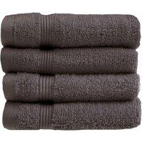 Allure Bath Fashions Luxury Zero Twist Egyptian Cotton Face Cloths - Pack of 4 in Charcoal