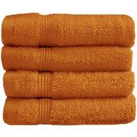 Allure Bath Fashions Luxury Zero Twist Egyptian Cotton Face Cloths - Pack of 4 in Burnt Orange