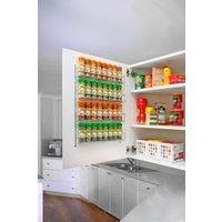 Neo 4 Tier Spice Rack For Kitchen Door Cupboard or Wall in Silver