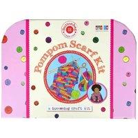 Fiesta Crafts Pompom Scarf Knitting Craft Kit - Learn to Knit - Suitable for All Levels