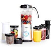 VonShef 220W 4in1 Multifunctional Smoothie Maker Mixer in Metallic Silver