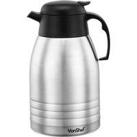 VonShef Double Wall Insulated 2L Termal Coffee Dispenser in Metallic Silver