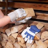 Marco Paul 2pck Leather Gardening Gloves - Navy & Grey