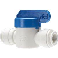 John Guest Speedfit 1/4" x 1/4" Push Fit Shut Off-Valve in White