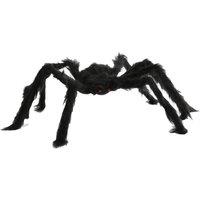 I Love Fancy Dress Large Furry Spider Decoration in Black