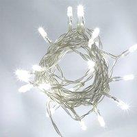 Shatchi 40 Cool White LED Lights Battery Operated Fairy String Christmas Lights