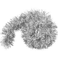 Shatchi 1.8m Luxury Deluxe Chunky Christmas Tinsel Garland Xmas Tree Decorations in Silver