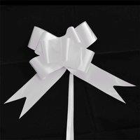 Shatchi 10pcs White 50mm/5cm Pull Bows Gift Wrap & Hampers