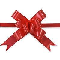 Shatchi 20pcs Red 30mm/3cm Pull Bows for Wrap, Hampers, Party & Crafts
